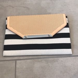 Stella & Dot Black and Tan Clutch